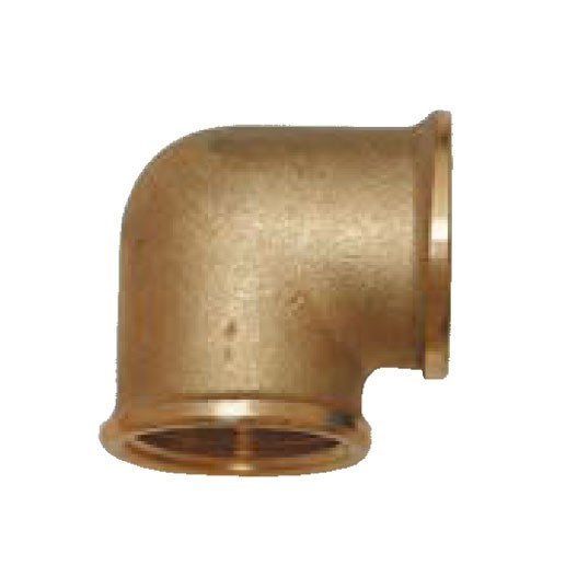 Messing 90° menetes könyök 1/2”, kétoldali belső menettel – 1/2 coll