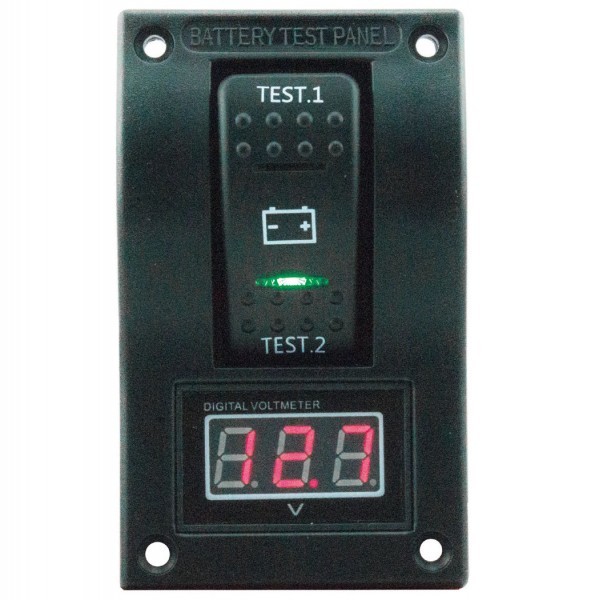 Akkumulátortesztelő panel digitális kijelzővel, 5–30 V – 2 akku / 5–30 V / digitális kijelző