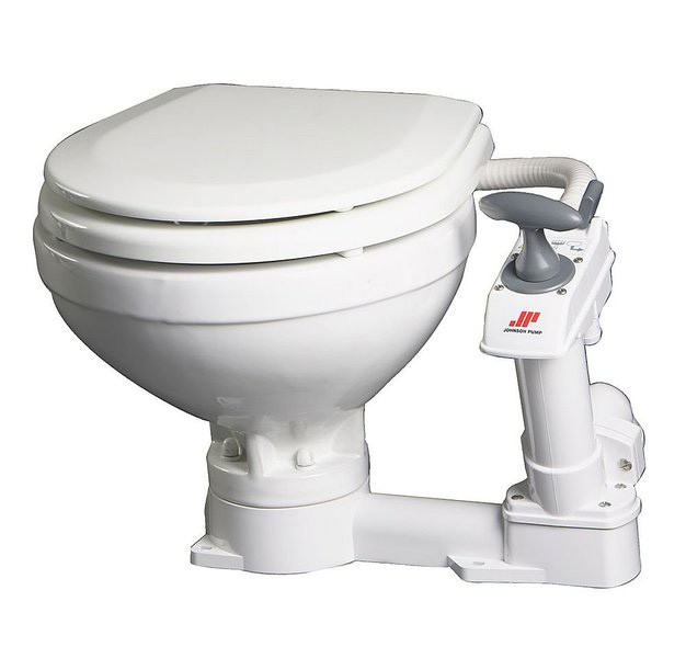Johnson Pump AquaT kézi fedélzeti WC, Compact – Compact / kézi / 450 mm széles