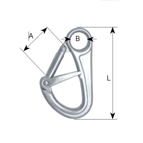 Aquinox dupla záras karabíner – Hossz: 110 mm