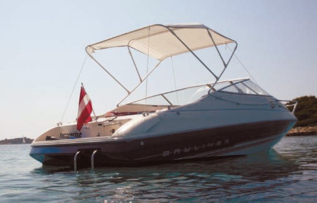 Allroundmarin Sunworld III bimini naptető – 160–180 cm, fehér