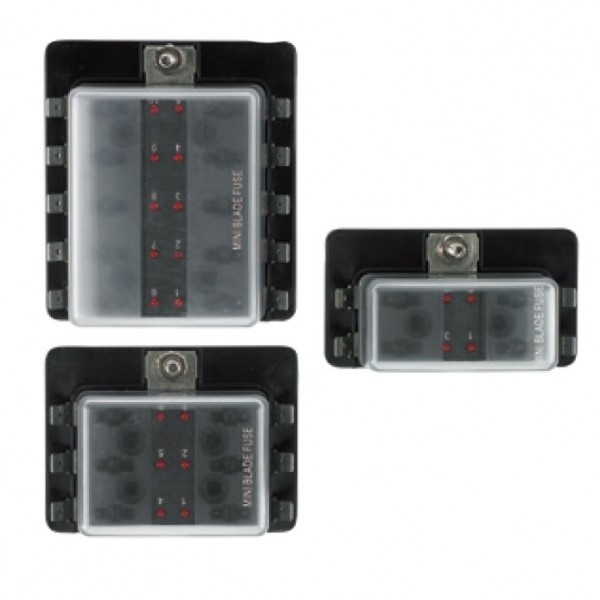 Biztosítékdoboz KFZ-FKS, LED-es, 4 foglalat, 100 A
