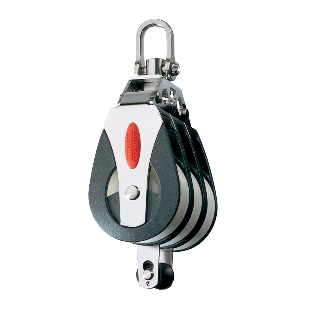 Ronstan standard tripla csiga 40 mm, forgófejes, beckettel