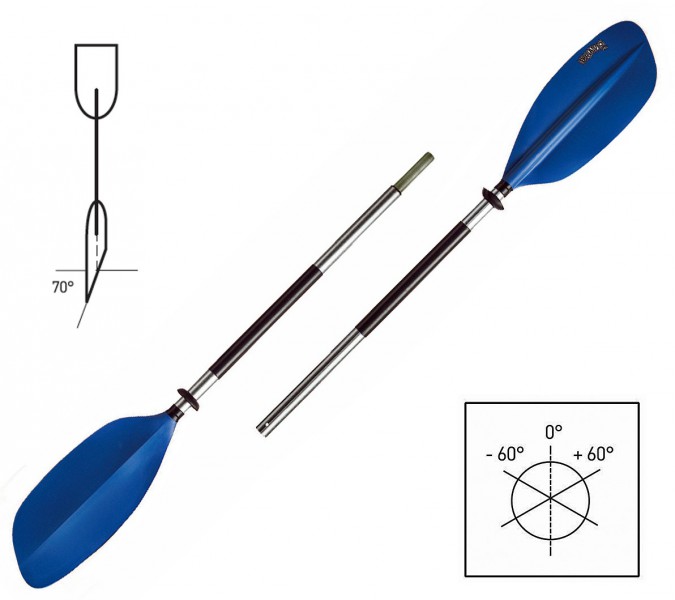 Bravo XT alu dupla evező – Hossz: 215 / 115 cm