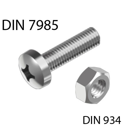 Cilinderes facsavar DIN 7985 – M 3 x 10 12 db + anya