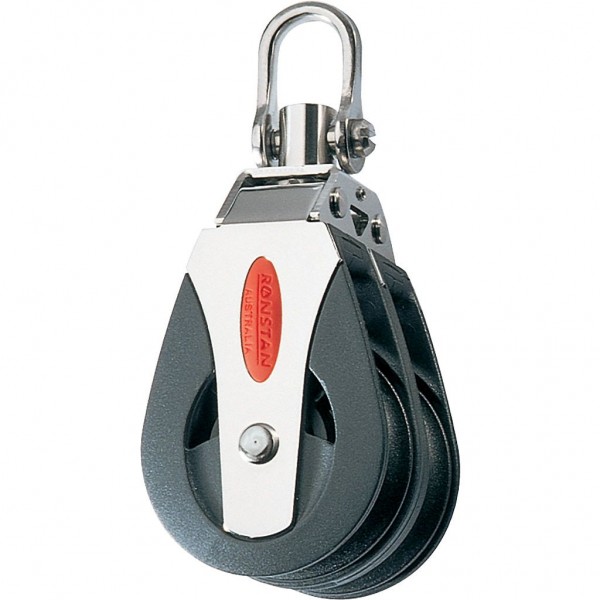 Ronstan golyóscsapágyas dupla csiga 50 mm, forgófejes