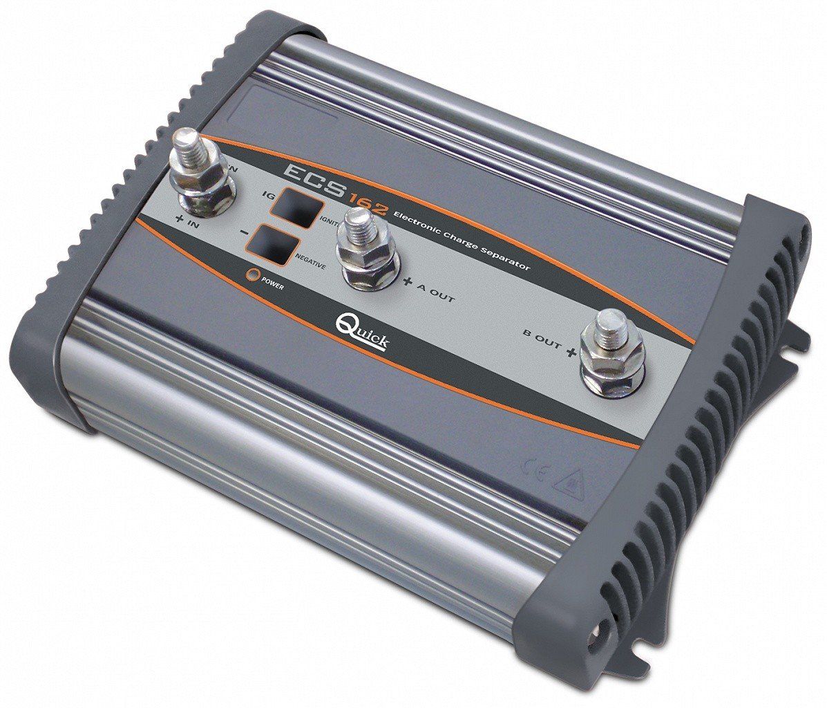 Quick ECS elektronikus töltőáram-elosztó – ECS 162, 1 bemenet, 2 kimenet, max. 160 A (generátor) / 120 A (töltő)