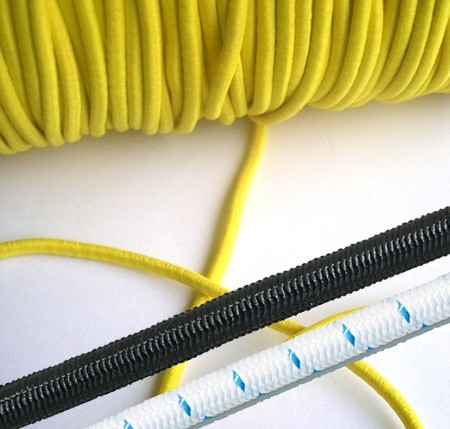 Gumikötél nylonfonattal, fehér, Ø3 mm – 3 mm Fehér