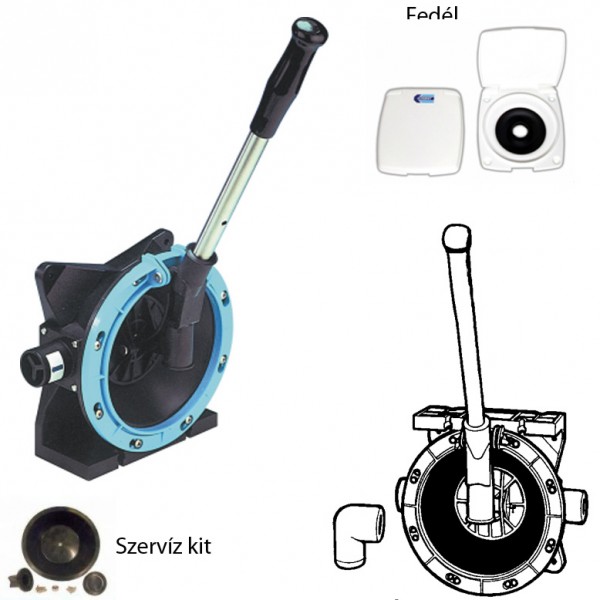 Jabsco Amazon Universal Membrános kézipumpa