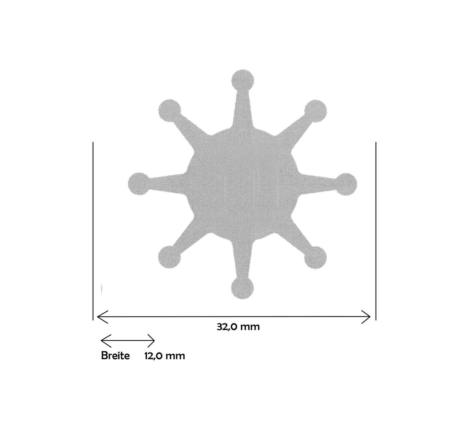 Impeller lapátkerék 32,0 × 12,0 mm – 8 mm lapított tengely (nitril)