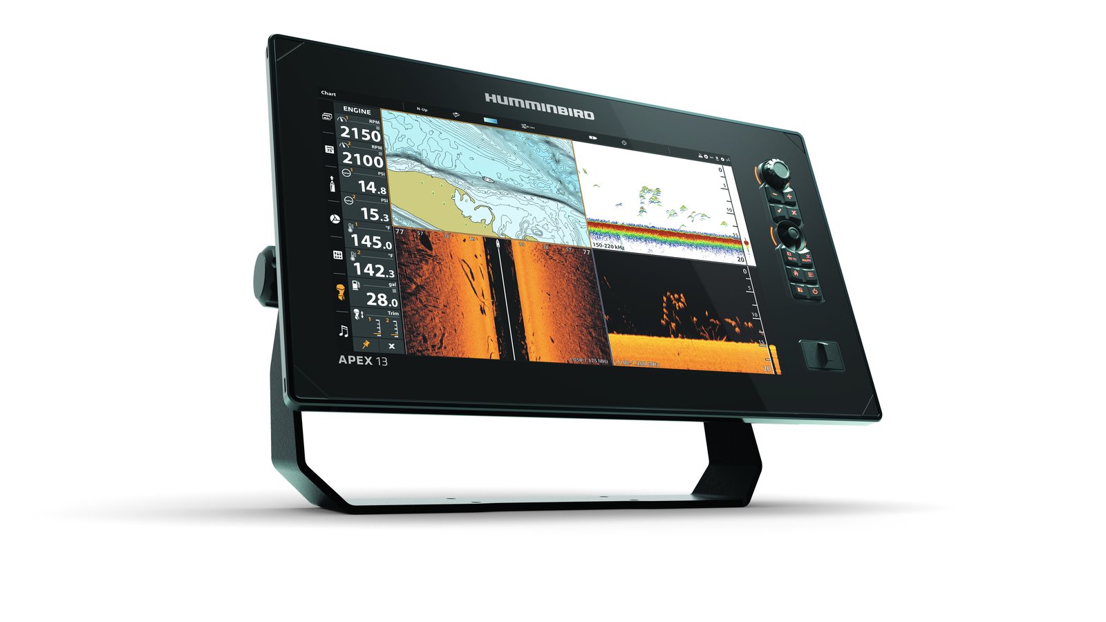 Humminbird APEX 13 MEGA SI+ GPS halradar (jeladó nélkül, CHO)