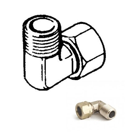 Ultraflex EF38 90° csatlakozóidom 3/8” vezetékhez