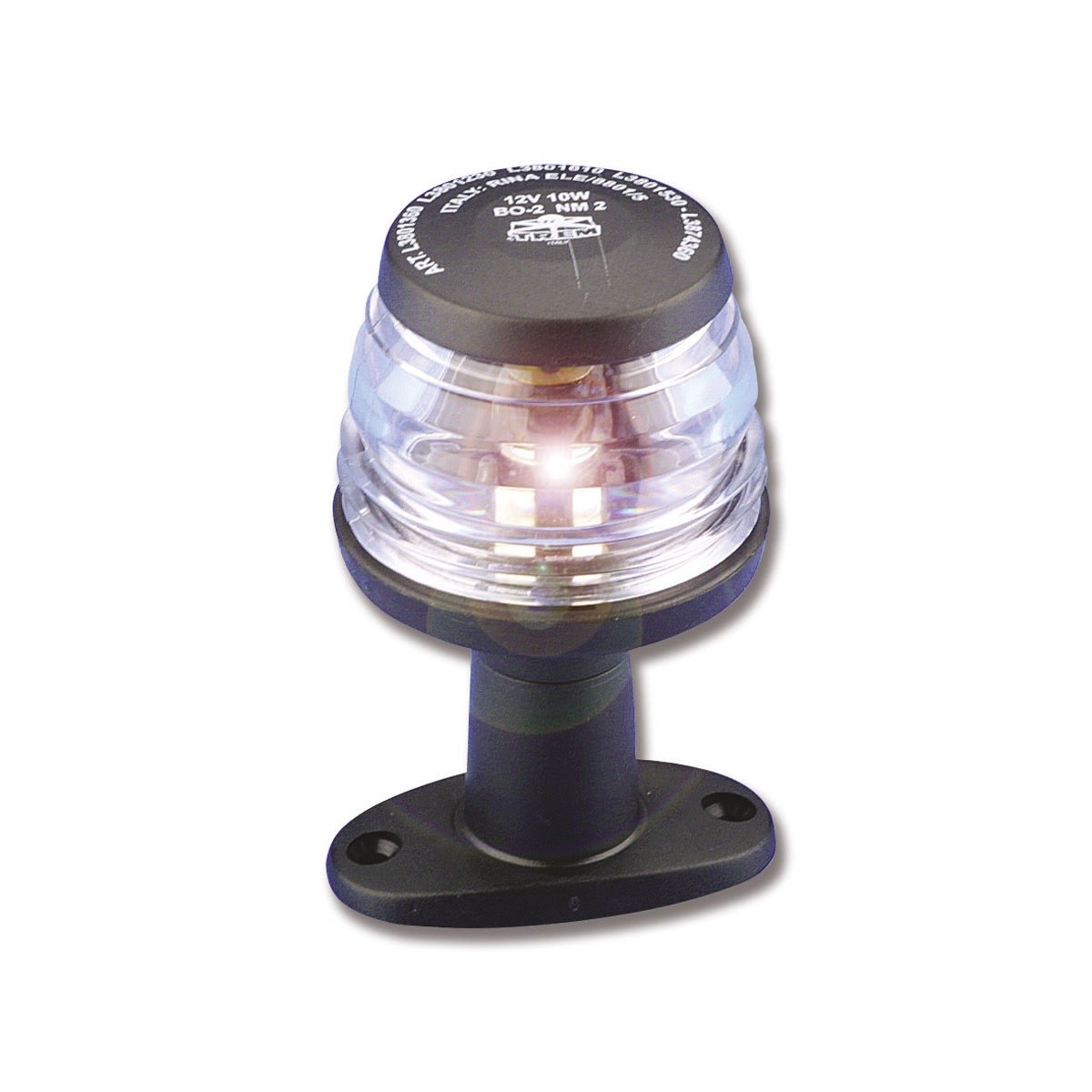 Izzós körfény ovális talppal, fekete, 12 V, 10 W, 11 cm – fekete burkolat / 11 cm