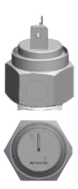 KUS olaj hőmérséklet-jeladó (III. típus, max 150 °C) – Menet M14×1,5