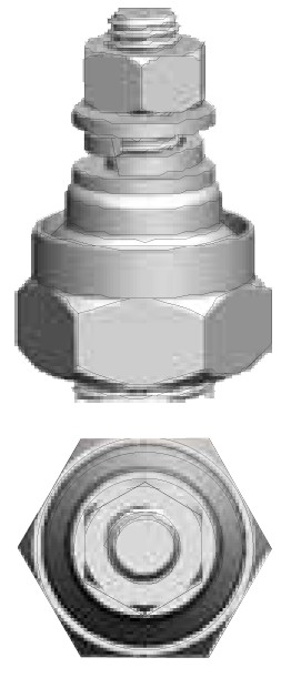 KUS hűtővíz hőmérséklet-jeladó (IV. típus, max 120 °C) – Menet 1/8"-27NPT