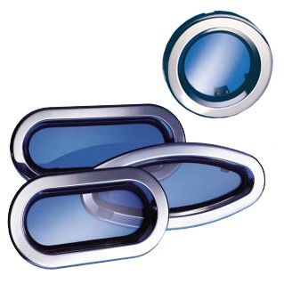 Lewmar rozsdamentes acél hajóablak, 0 méret, füstszürke akril – 0 / rozsdamentes / 176 × 323 mm