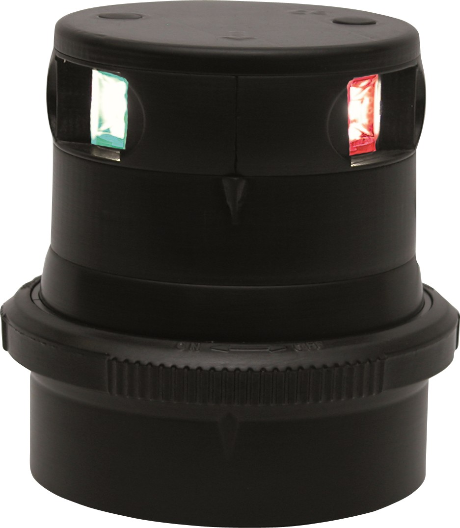 Aqua Signal Serie 34 LED háromszínű árbócfény, fekete – fekete burkolat