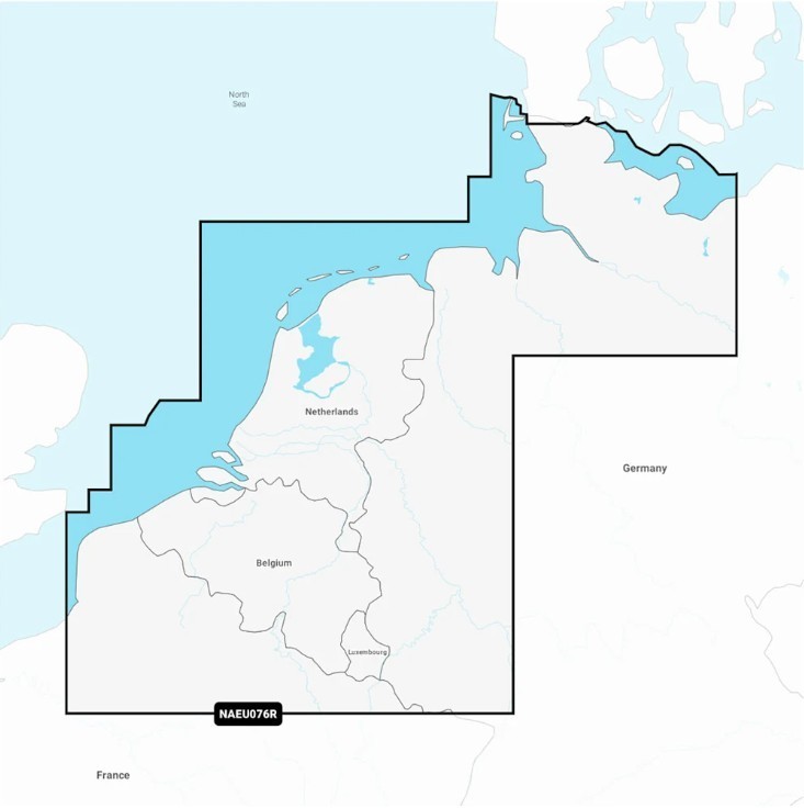Térképkártya Navionics+ Regular NAEU076R – Benelux és Nyugat-Németország