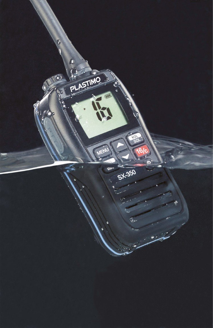 Plastimo SX-350+ úszó, vízálló kézi URH (VHF) rádió