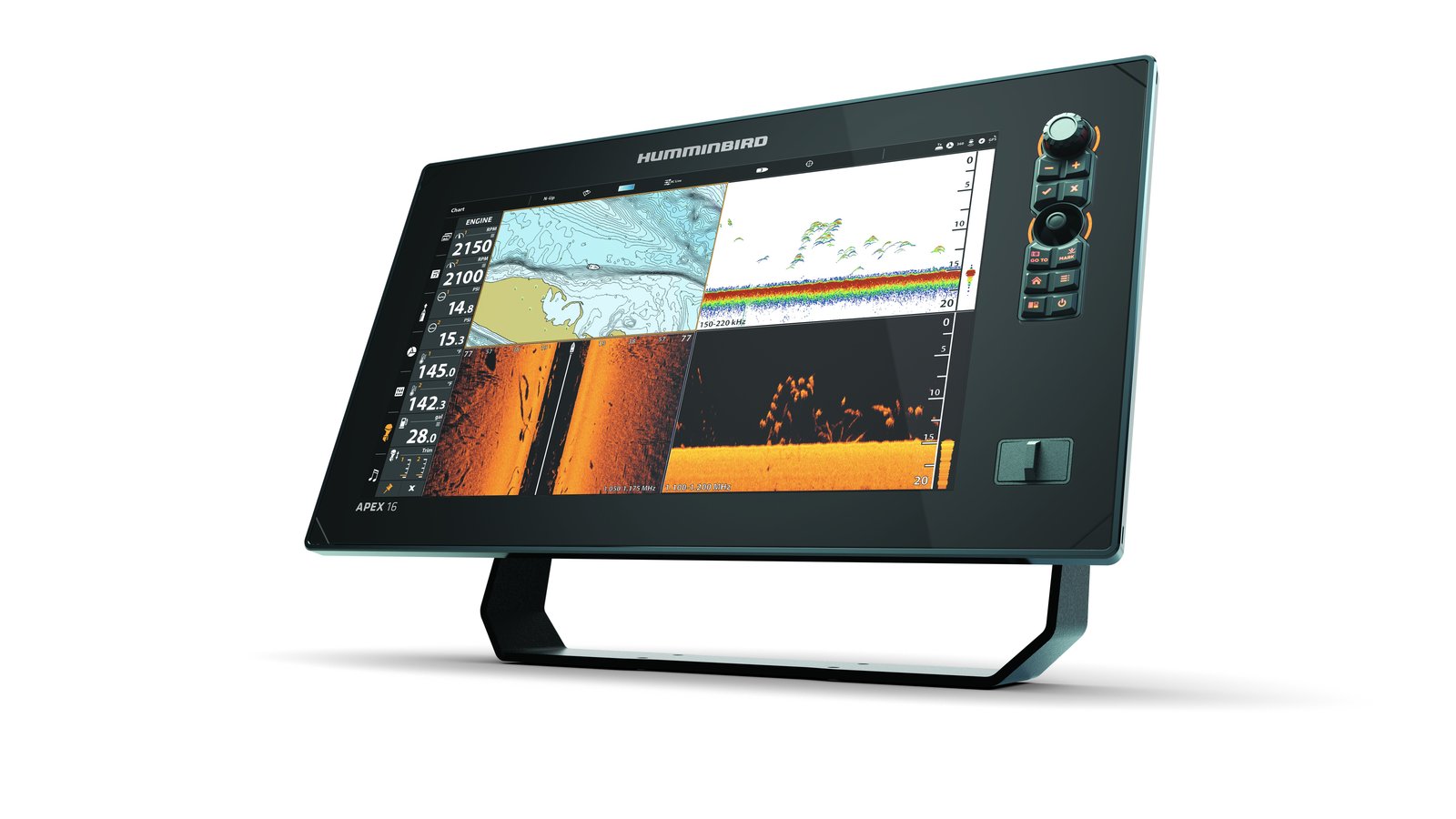 Humminbird APEX 16 MEGA SI+ GPS halradar (XM 14 HW MSI T jeladóval)