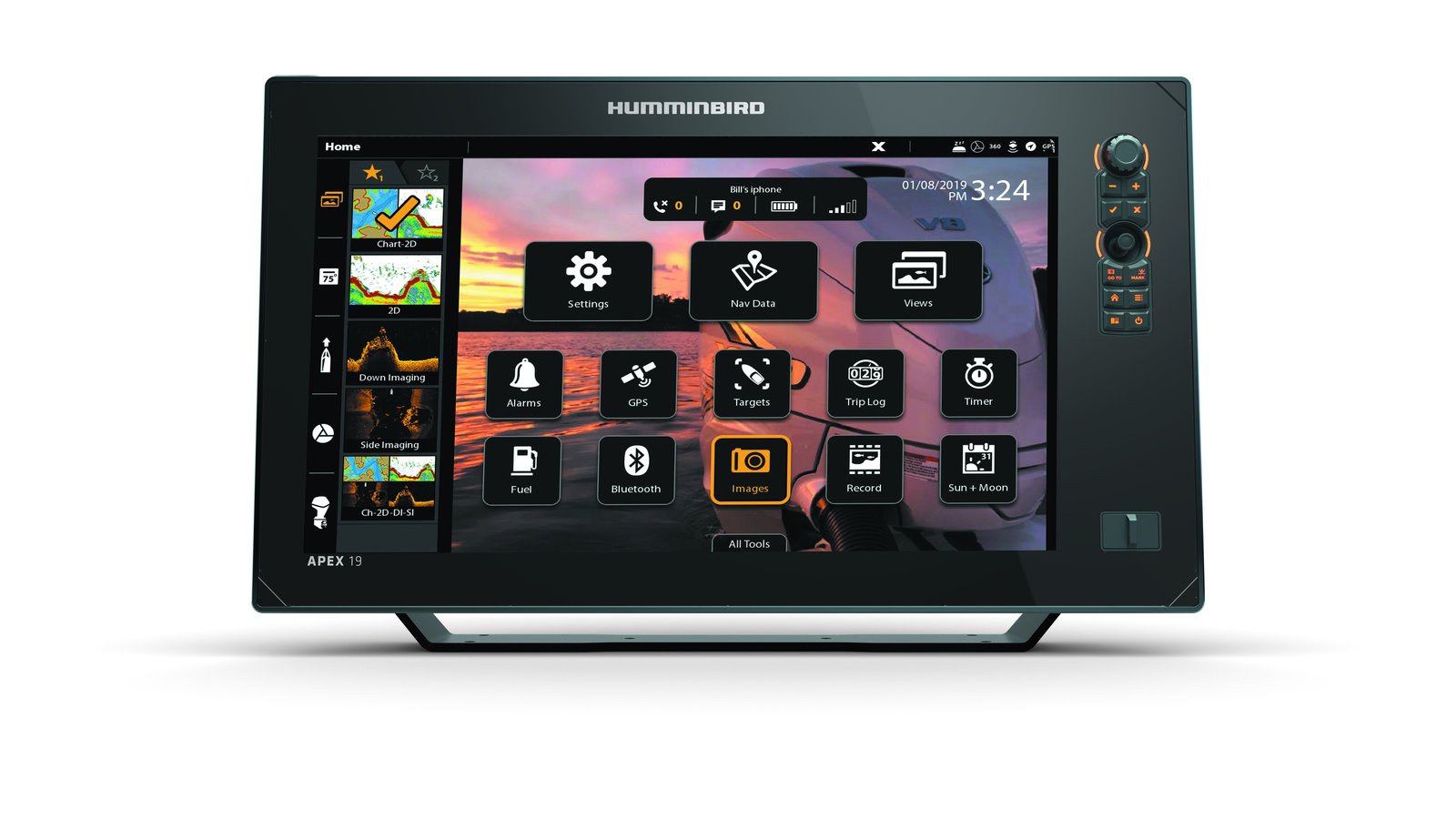 Humminbird APEX 13 MEGA SI+ GPS halradar (XM 14 HW MSI T jeladóval)