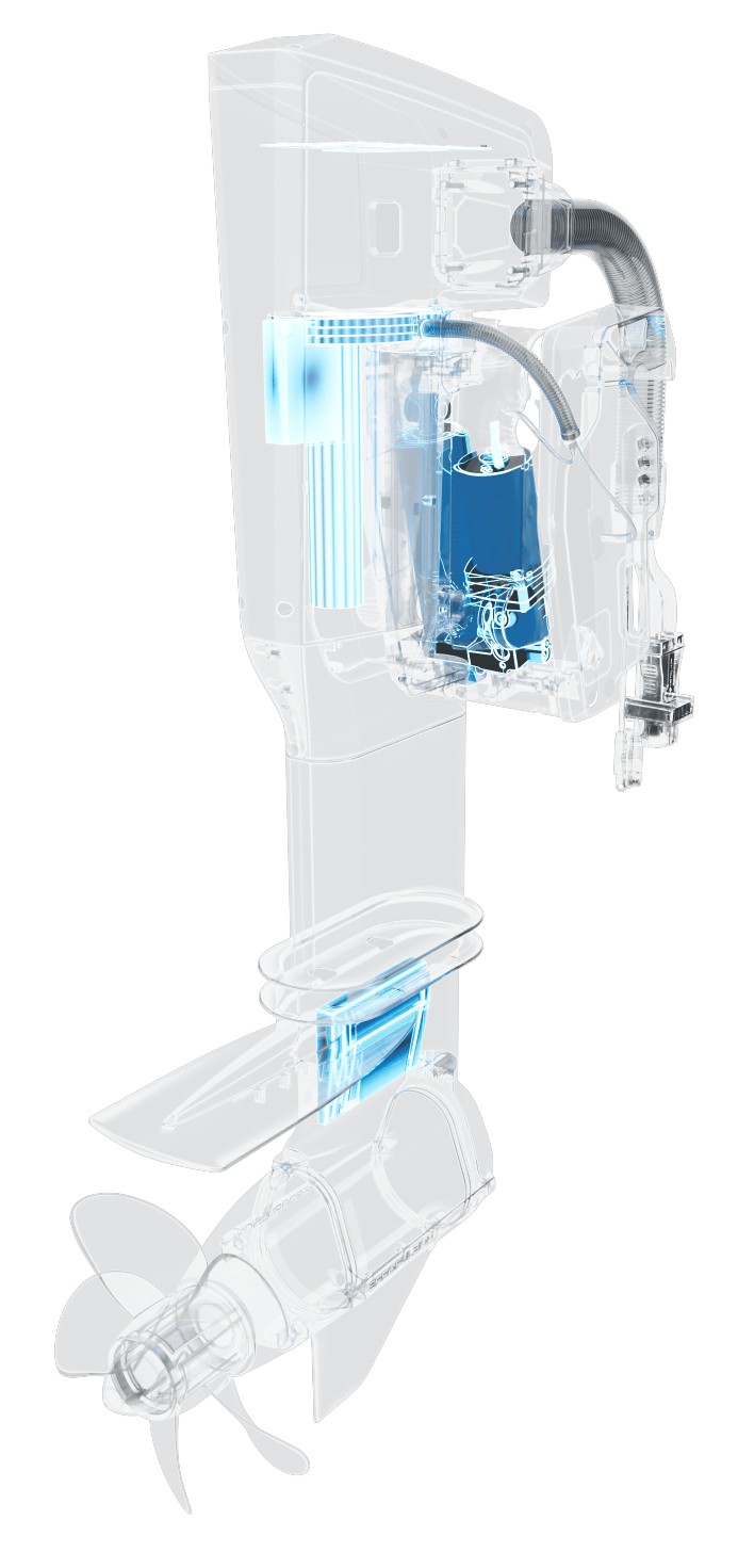 ePropulsion X40 elektromos külmotor – Hosszú szár