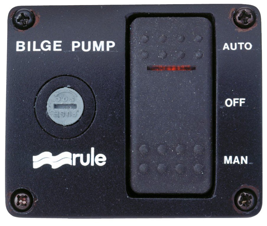 Rule 3 állású fenékszivattyú kapcsolópanel, 24 V – 24 V-os 10A