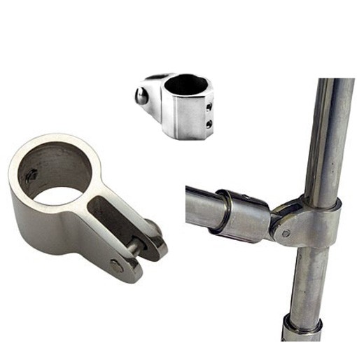 Nirosta A4 csőcsukló biminihez – 22 mm, 1 csavaros