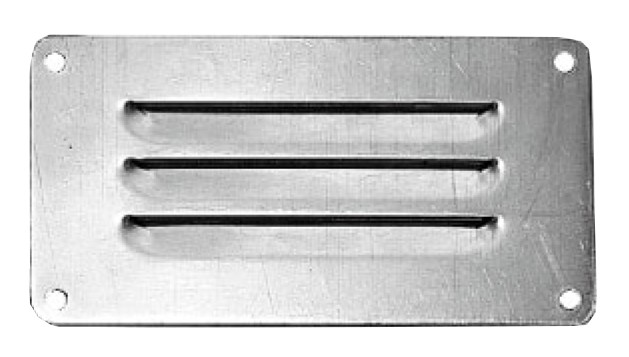 Nirosta szellőzőrács 66 × 127 mm, 3 réses