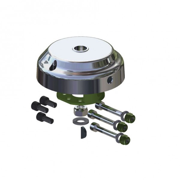Ultraflex X90 krómozott szerelőlap 90°-os beépítéshez, kormányzárral – X90 / 90° / kormányzár / króm