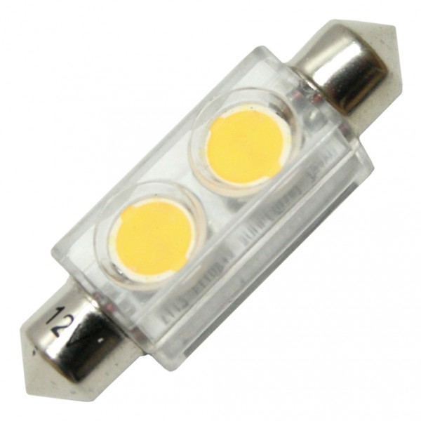 SV8.5-8 LED szofita izzó, 12 V, 31 mm, 1x SMD LED