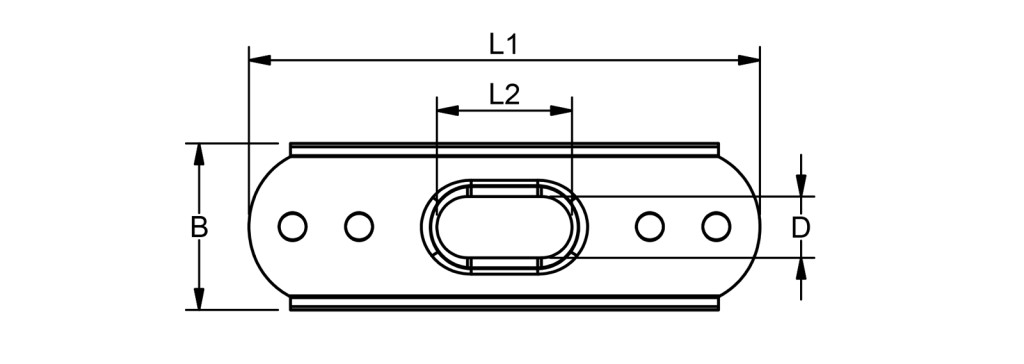 Blue Wave T-terminál befogadólemez, A4 / AISI 316 – Drót 2–3 mm