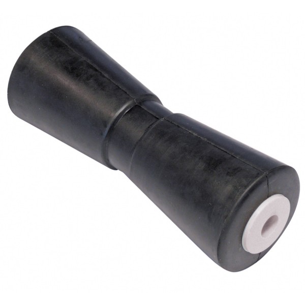 V-kielgörgő keménygumiból, persellyel – Ø87 mm, tengely Ø17 mm, 195 mm